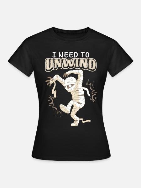Drôle de dicton, momie de dessin animé, momie drôle - T-shirt Femme - noir