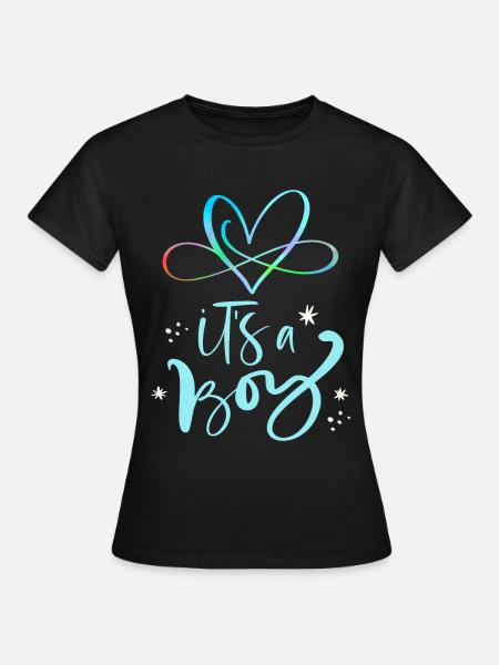 Baby-jongen, zeggen dat het-een-jongen is, zwangerschap - Vrouwen T-shirt - zwart