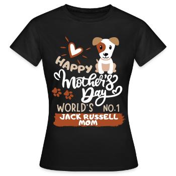 Mother's Day Jack-Russell Mom, Muttertag Geschenk - Frauen T-Shirt - Schwarz - Vorne - AI Model Female 172 dark (172cm)