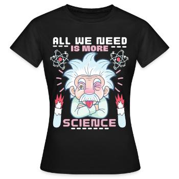 Dicton scientifique, chimie, physique bande dessinée - T-shirt Femme - noir - Devant - AI Model Female 172 dark (172cm)