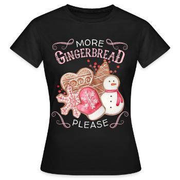 Pain d’épices, pain d’épices en pain d’épices, dicton amusant - T-shirt Femme - noir - Devant - AI Model Female 172 dark (172cm)