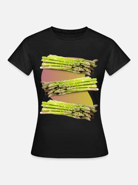 Spargel, grüner Spargel - Frauen T-Shirt - Schwarz