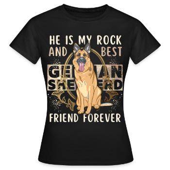 Deutscher Schäferhund, lustiger Spruch, Rassehund - Frauen T-Shirt - Schwarz - Vorne - AI Model Female 172 dark (172cm)