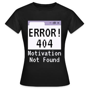 404-html error, Saying No Motivation - Women's T-Shirt - black - Front - AI Model Female 172 dark (172cm)