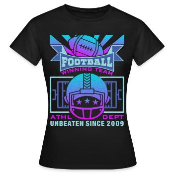 Football, Football américain, avec casque - T-shirt Femme - noir - Devant - AI Model Female 172 dark (172cm)