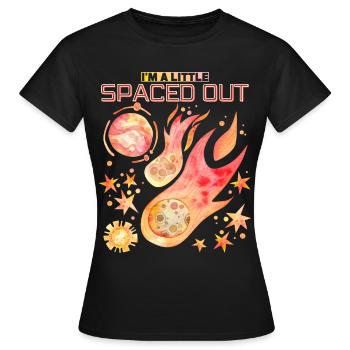 Voyage dans l’espace, dicton de l’espace, planètes drôles - T-shirt Femme - noir - Devant - AI Model Female 172 dark (172cm)