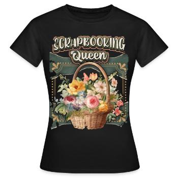 Vintage Scrapbooking, Scrapbook, Poetry Album - Women's T-Shirt - black - Front - AI Model Female 172 dark (172cm)