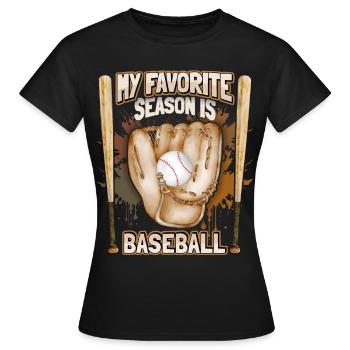 Baseball, Drôle De Sport Dire Gant De Baseball - T-shirt Femme - noir - Devant - AI Model Female 172 dark (172cm)