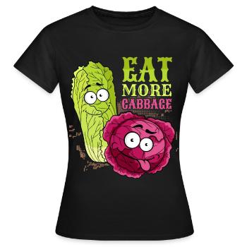 Choux, dicton drôle, chou rouge, chou chinois - T-shirt Femme - noir - Devant - AI Model Female 172 dark (172cm)