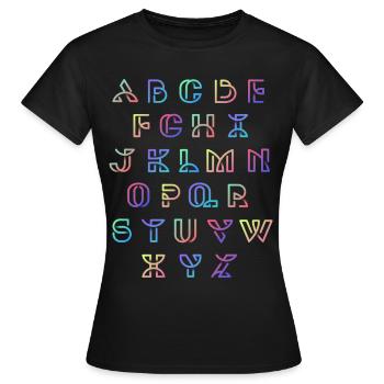 Colorful ABCLimited Edition - Women's T-Shirt - black - Front - AI Model Female 172 dark (172cm)
