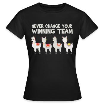 Alpaca alpaca alpaca alpaca - Women's T-Shirt - black - Front - AI Model Female 172 dark (172cm)