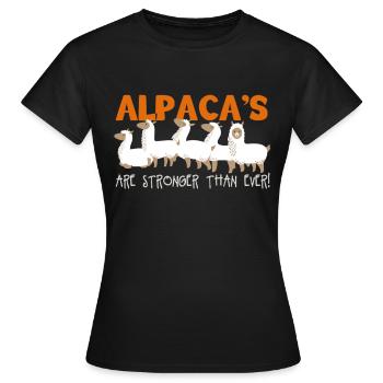 Alpaca Alpacas Alpaca Alpacas - Women's T-Shirt - black - Front - AI Model Female 172 dark (172cm)