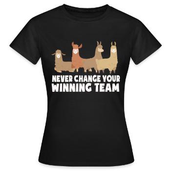 Alpaca alpaca alpaca alpaca - Women's T-Shirt - black - Front - AI Model Female 172 dark (172cm)