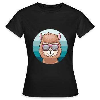 Alpaga alpaga - T-shirt Femme - noir - Devant - AI Model Female 172 dark (172cm)