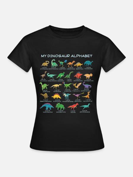 Dinosaurus all types - Women's T-Shirt - black