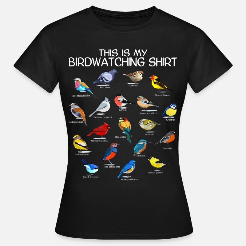 Bird Watching Orinthologist Birdwatching Gift - Dame-T-shirt - sort