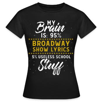 Acteur théâtre actrice scène comédie musicale - T-shirt Femme - noir - Devant - AI Model Female 172 dark (172cm)
