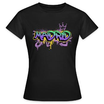 Madrid Spanien Stadt Graffiti Spray Sprayer - Frauen T-Shirt - Schwarz - Vorne - AI Model Female 172 dark (172cm)