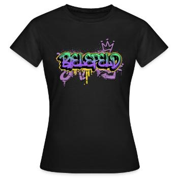 Bielefeld Deutschland Stadt Graffiti Spray Sprayer - Frauen T-Shirt - Schwarz - Vorne - AI Model Female 172 dark (172cm)
