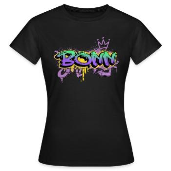 Bonn Deutschland Stadt Graffiti Spray Sprayer - Frauen T-Shirt - Schwarz - Vorne - AI Model Female 172 dark (172cm)