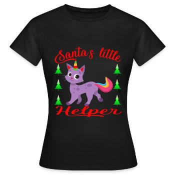 Christmas Santa's Little Helper - Women's T-Shirt - black - Front - AI Model Female 172 dark (172cm)