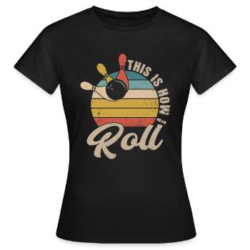 Bowling Bowler Gutter Strike Replacement Needles - Women's T-Shirt - black - Front - AI Model Female 172 dark (172cm)