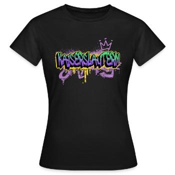 Kaiserslautern Deutschland Graffiti Spray Sprayer - Frauen T-Shirt - Schwarz - Vorne - AI Model Female 172 dark (172cm)