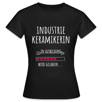 Industriekeramikerin Ausbildung Beruf Geschenk - Frauen T-Shirt - Schwarz - Vorne - AI Model Female 172 dark (172cm)