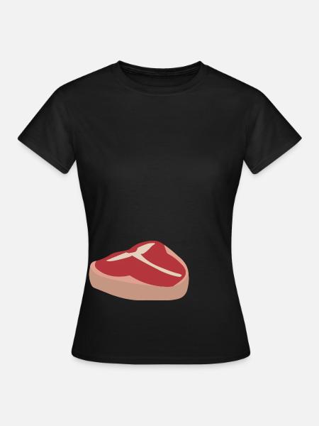 T-Bone Steak - Frauen T-Shirt - Schwarz