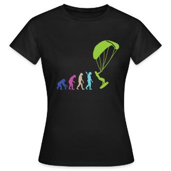 EVOLUTION KITE SURFER KITER DESIGN KITESURFING - Women's T-Shirt - black - Front - AI Model Female 172 dark (172cm)