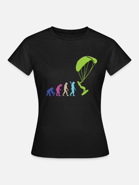EVOLUTION KITE SURFER KITER DESIGN KITESURFING - T-shirt Femme - noir