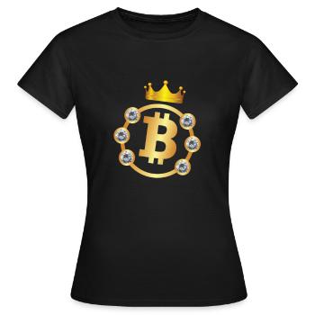 Bitcoin Rich Bitcoin Millionaire BTC Millionaire - T-shirt Femme - noir - Devant - AI Model Female 172 dark (172cm)