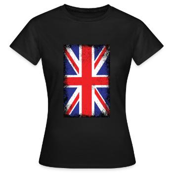 Great Britain Flagge Großbritannien England Flagge - Frauen T-Shirt - Schwarz - Vorne - AI Model Female 172 dark (172cm)