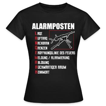 Consultation sur le transfert des forces armées allemandes LANGEMARK - T-shirt Femme - noir - Devant - AI Model Female 172 dark (172cm)