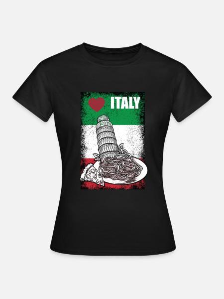 Love Italy I love Italy Italian food - Women's T-Shirt - black