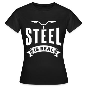 Steel Is Real No. 10 - Women's T-Shirt - black - Front - AI Model Female 172 dark (172cm)