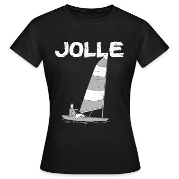 Jolle Jollen Jollensegeln Segler Segeln Kapitän - Frauen T-Shirt - Schwarz - Vorne - AI Model Female 172 dark (172cm)