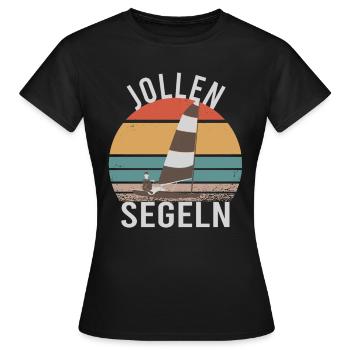 Jolle Jollen Jollensegeln Segler Segeln Kapitän - Frauen T-Shirt - Schwarz - Vorne - AI Model Female 172 dark (172cm)