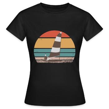 Jolle Jollen Jollensegeln Segler Segeln Kapitän - Frauen T-Shirt - Schwarz - Vorne - AI Model Female 172 dark (172cm)