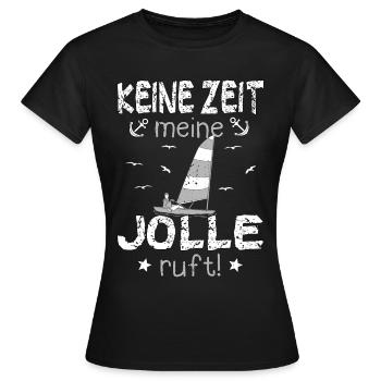 Jolle Jollen Jollensegeln Segler Segeln Kapitän - Frauen T-Shirt - Schwarz - Vorne - AI Model Female 172 dark (172cm)