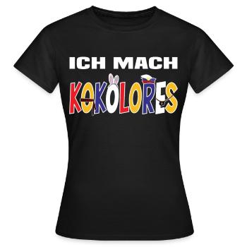 Karneval Ich mach Kokolores - Frauen T-Shirt - Schwarz - Vorne - AI Model Female 172 dark (172cm)