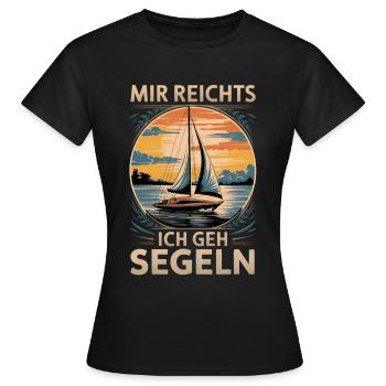 I've had enough I'm going sailing retro sailboat skipper - Women's T-Shirt - black - Front - AI Model Female 172 dark (172cm)
