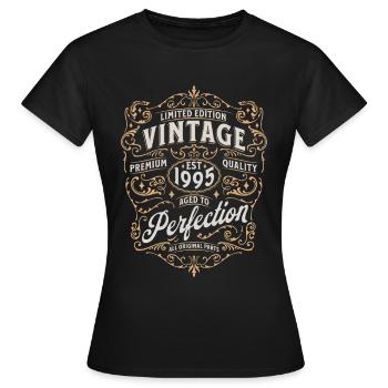 Geburtstag 1995 - Frauen T-Shirt - Schwarz - Vorne - AI Model Female 172 dark (172cm)