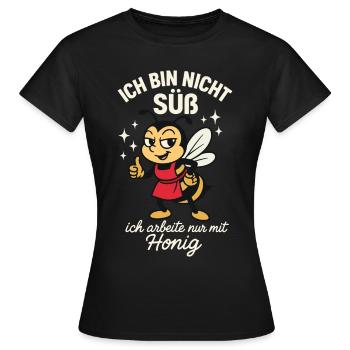 Bienen Imker Ich Bin Nicht Süß Honig - Frauen T-Shirt - Schwarz - Vorne - AI Model Female 172 dark (172cm)
