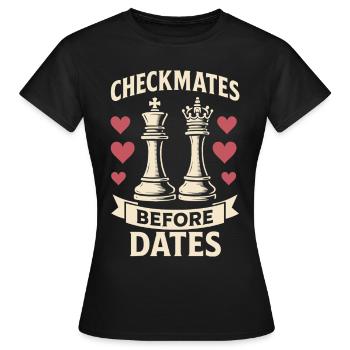 Joueur d’échecs échec et mat avant les dates - T-shirt Femme - noir - Devant - AI Model Female 172 dark (172cm)