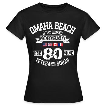 D Day Omaha 80th anniversary - Frauen T-Shirt - Schwarz - Vorne - AI Model Female 172 dark (172cm)