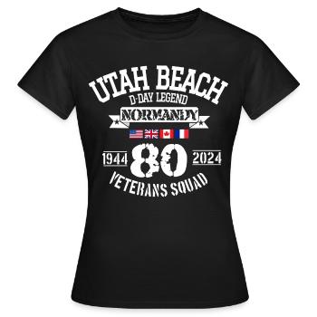 D DAY Utah 80th anniversary - Frauen T-Shirt - Schwarz - Vorne - AI Model Female 172 dark (172cm)