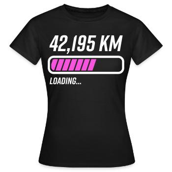 Marathon Marathonläufer Strecke Sportler - Frauen T-Shirt - Schwarz - Vorne - AI Model Female 172 dark (172cm)