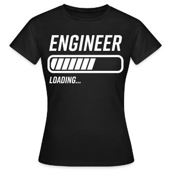 Engineer Loading Bar - Women's T-Shirt - black - Front - AI Model Female 172 dark (172cm)
