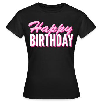 Félicitations Idée cadeau de vœux d’anniversaire - T-shirt Femme - noir - Devant - AI Model Female 172 dark (172cm)